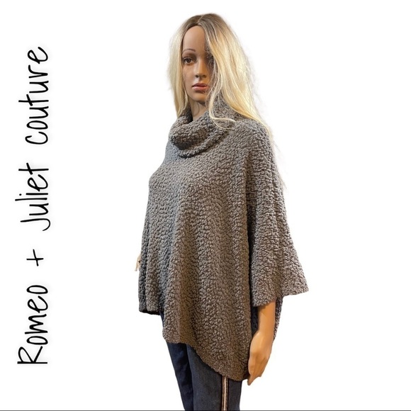 Romeo +  Juliet couture Gray nubby turtleneck sweater - Picture 1 of 9